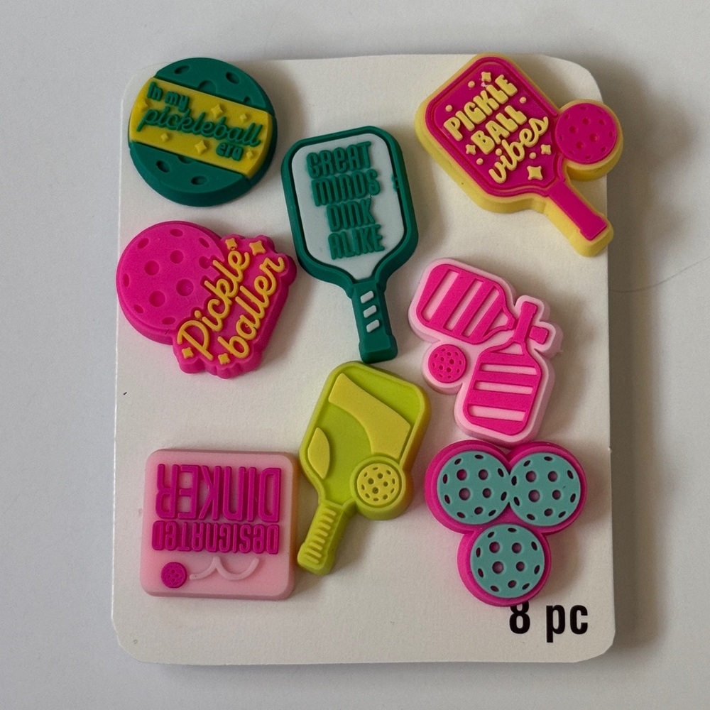 Pickleball Pin Set - 8 colorful pins